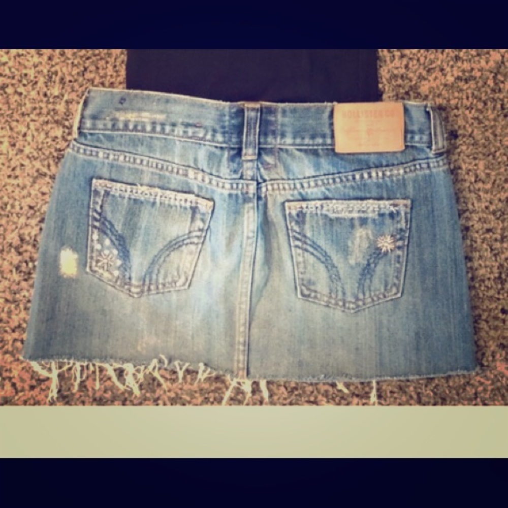 Hollister denim mini skirt